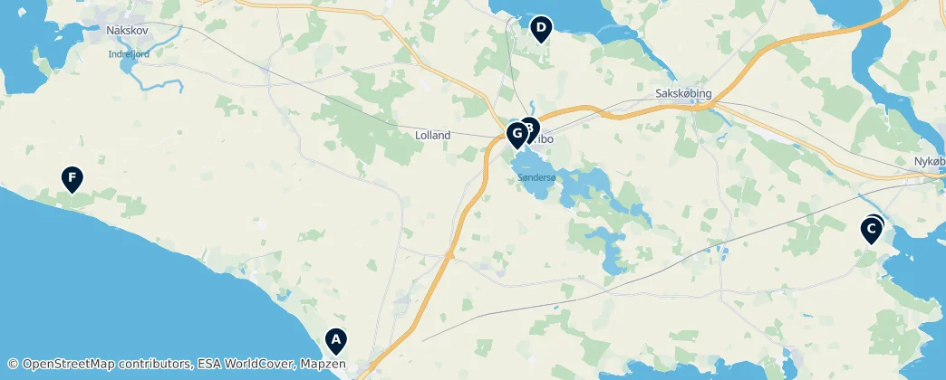 Map of Lolland