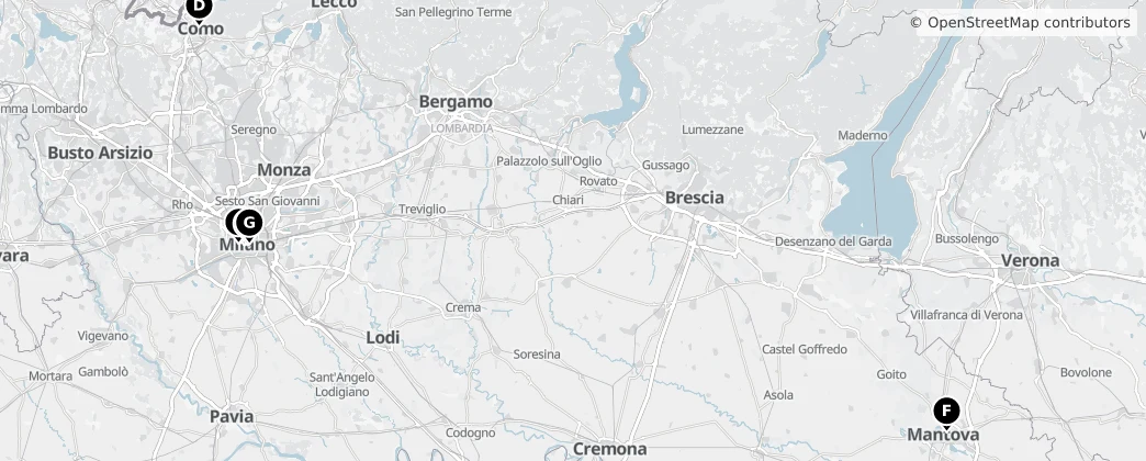 Map of Lombardie