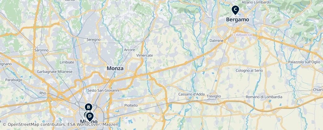 Map of Lombardie