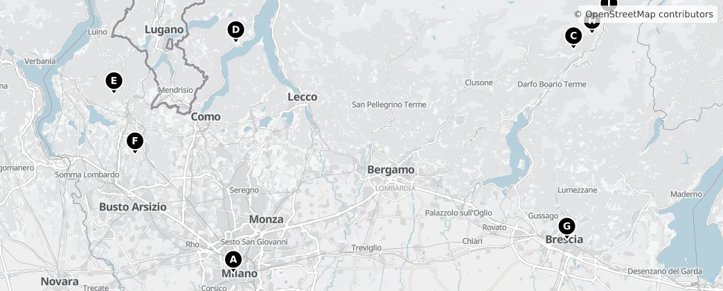Map of Lombardie