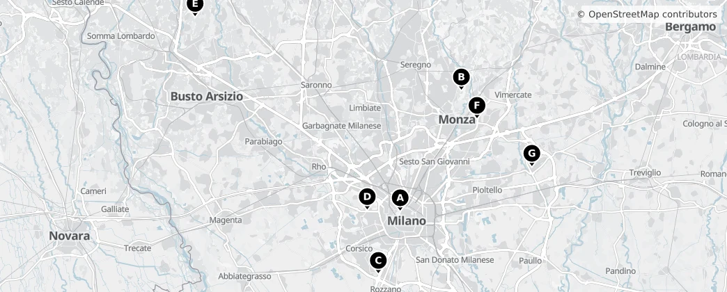 Map of Lombardie