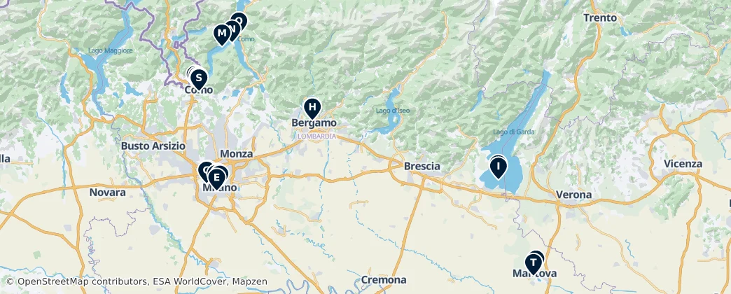 Map of Lombardie