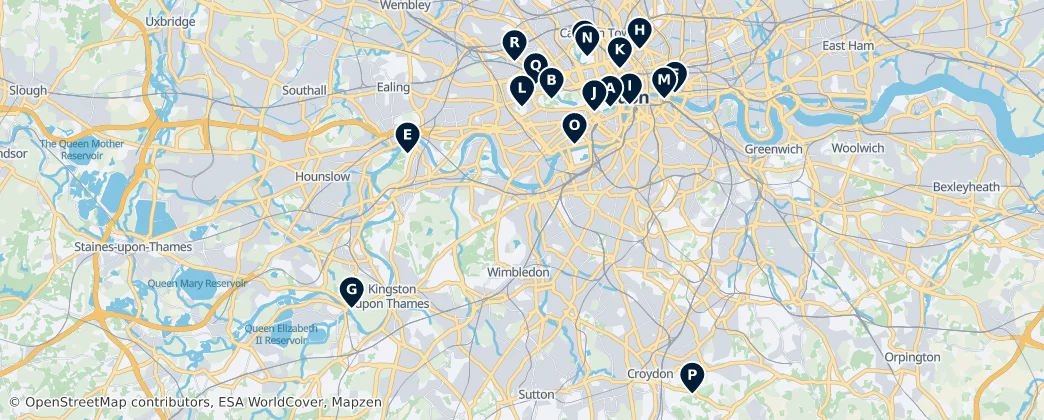 Map of Londýn