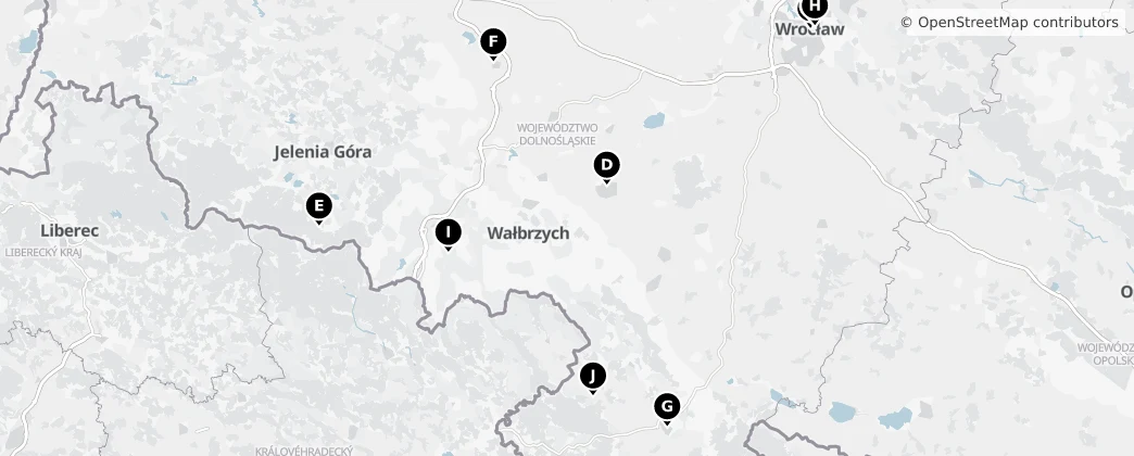 Map of Dolnoslezské vojvodství