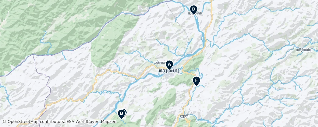 Map of Luang Prabang