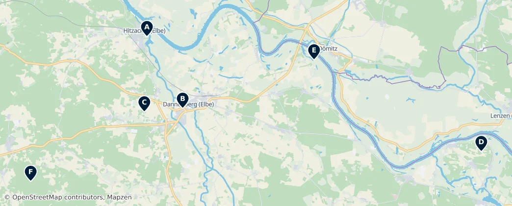 Map of Lüchow-Dannenberg