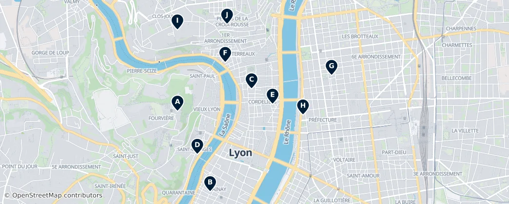 Map of Lyon