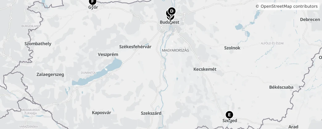 Map of Maďarsko