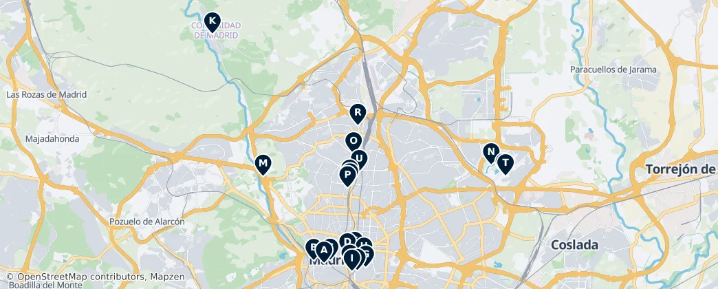 Map of Madrid