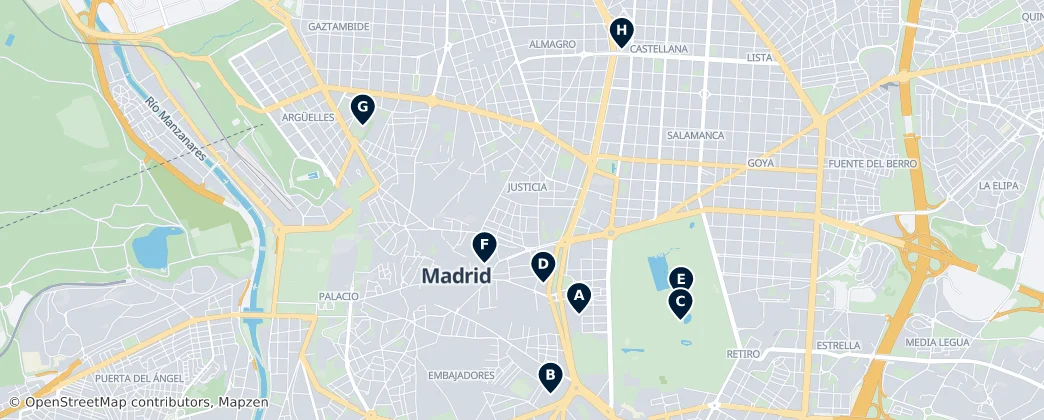 Map of Madrid