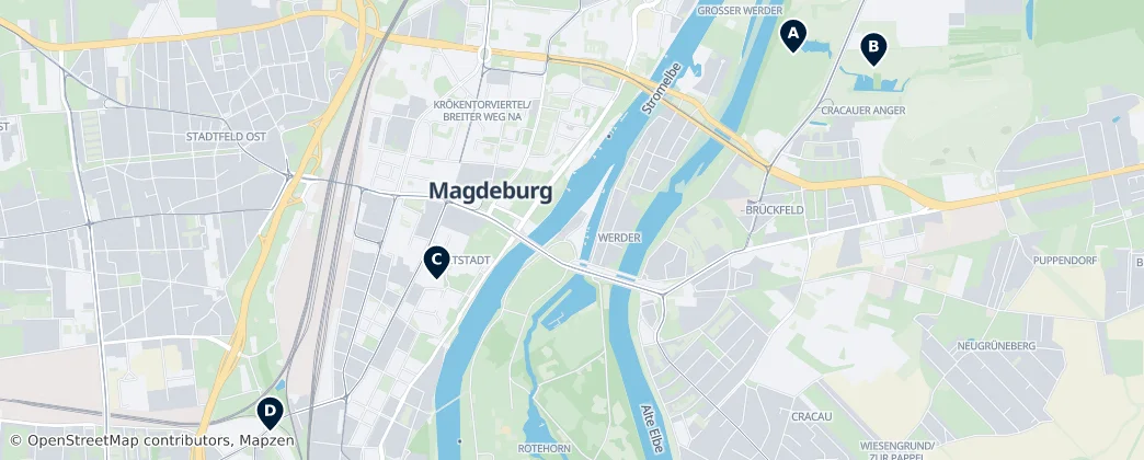 Map of Magdeburk