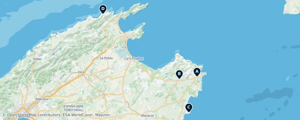 Map of Mallorca