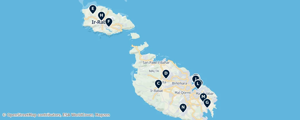 Map of Malta