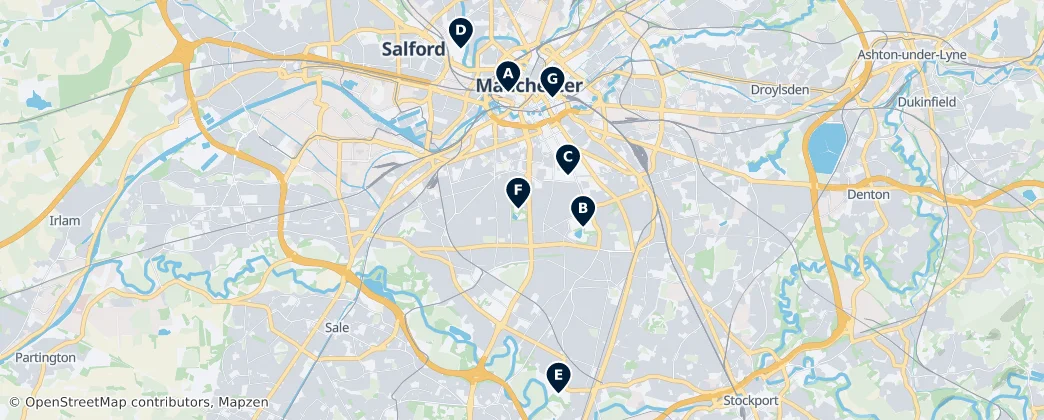 Map of Manchester