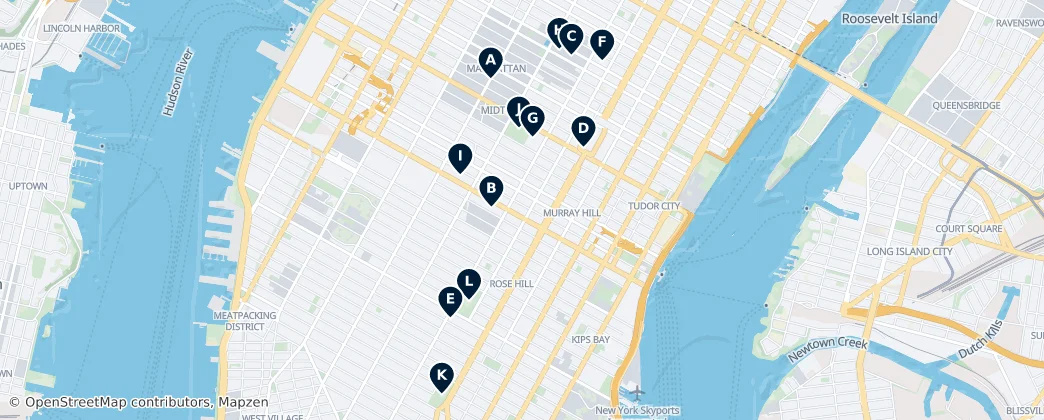 Map of Manhattan Community Board 5