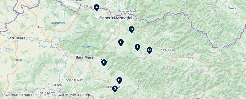 Map of Maramureš