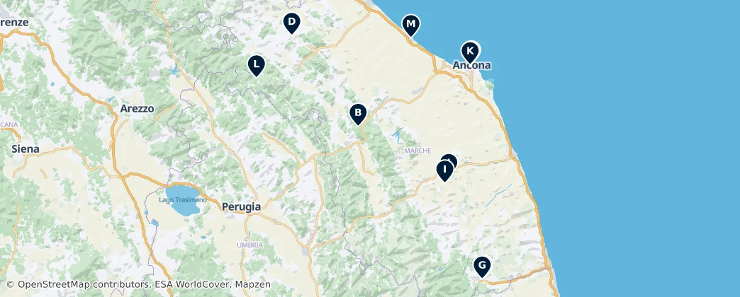 Map of Marche