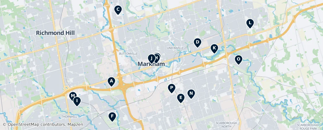 Map of Markham