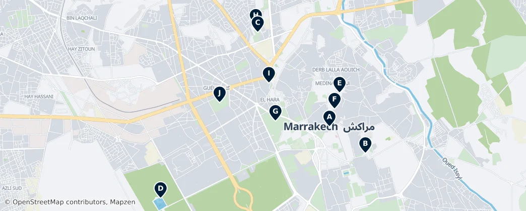 Map of Marrákeš