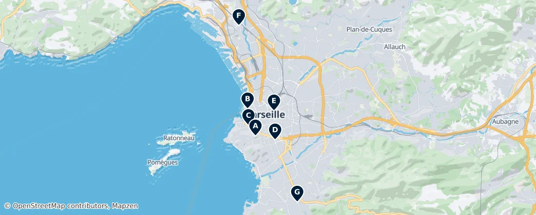 Map of Marseille