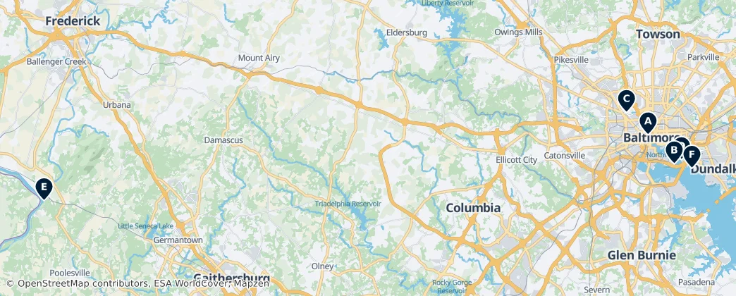 Map of Maryland