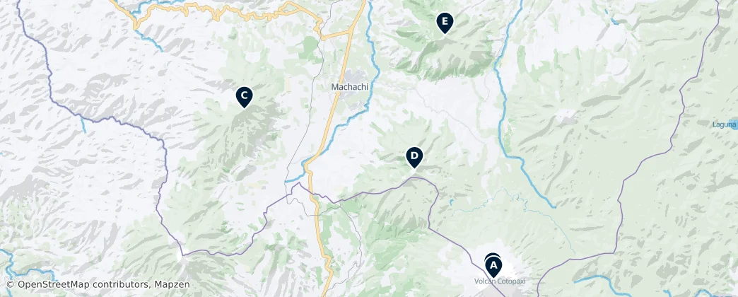 Map of Mejía Canton
