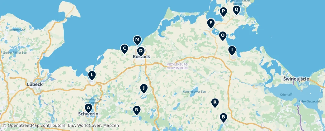 Map of Meklenbursko-Přední Pomořansko