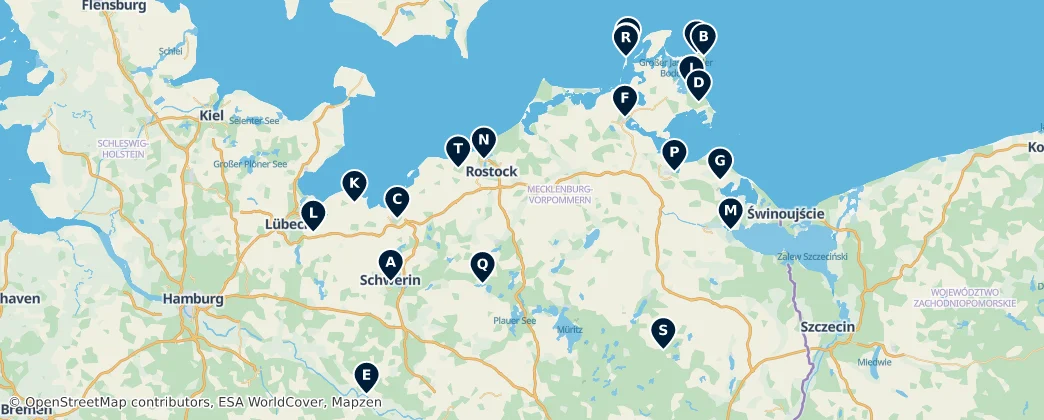 Map of Meklenbursko-Přední Pomořansko