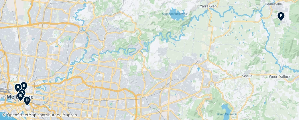 Map of Melbourne