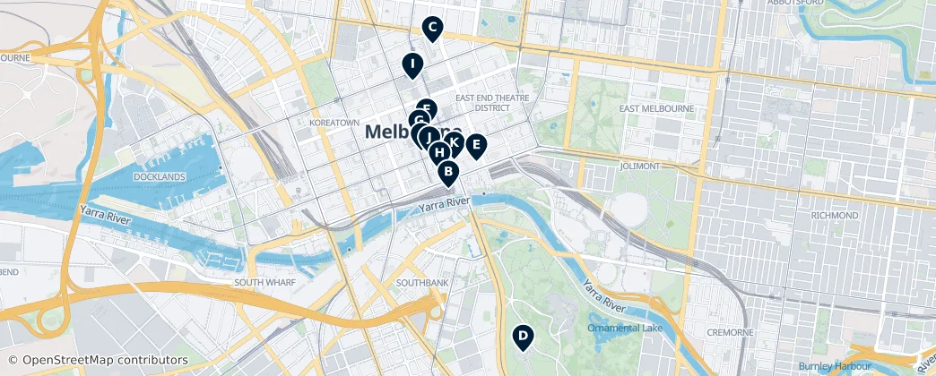 Map of Melbourne