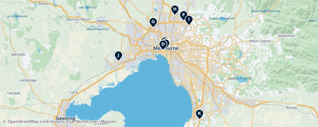 Map of Melbourne