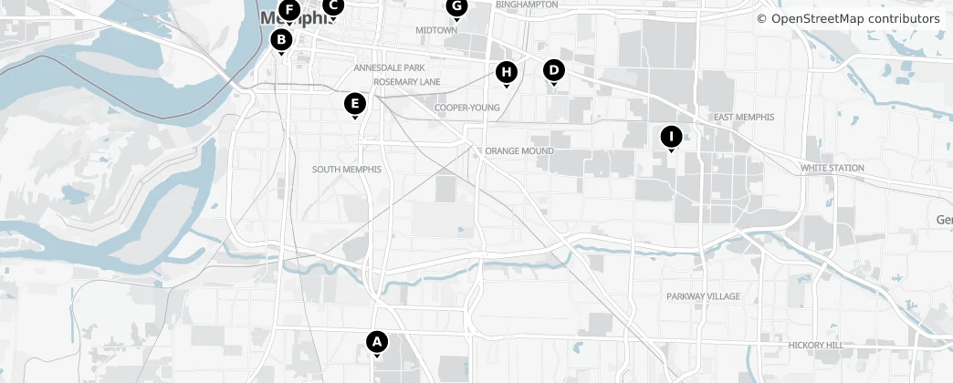 Map of Memphis