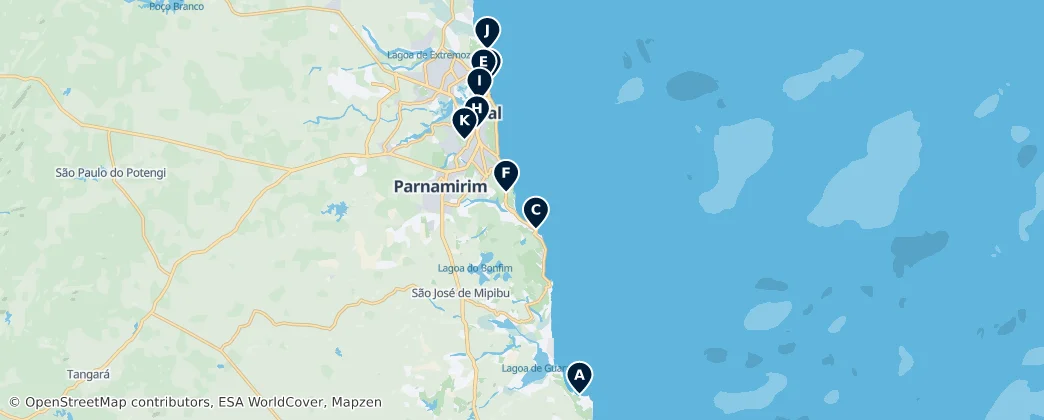 Map of Região Geográfica Intermediária de Natal