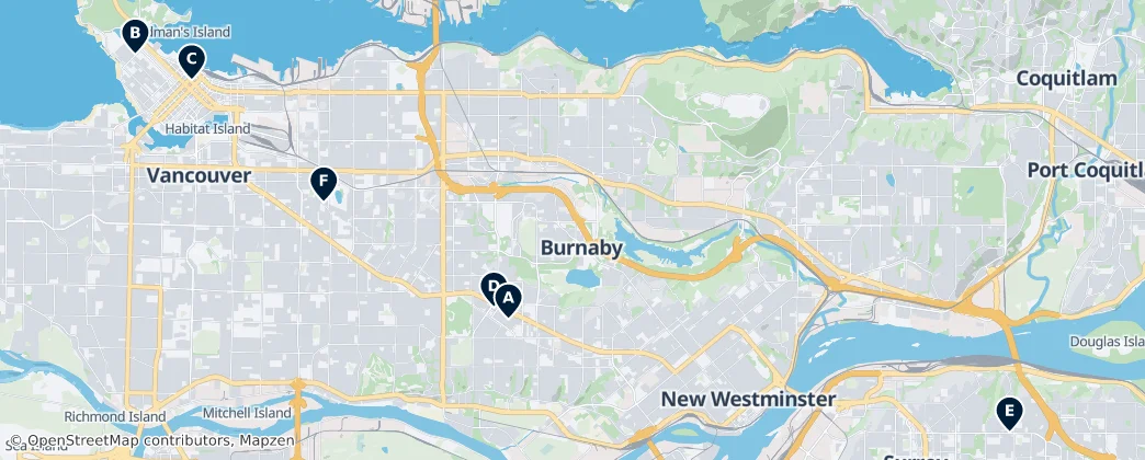 Map of Metro Vancouver