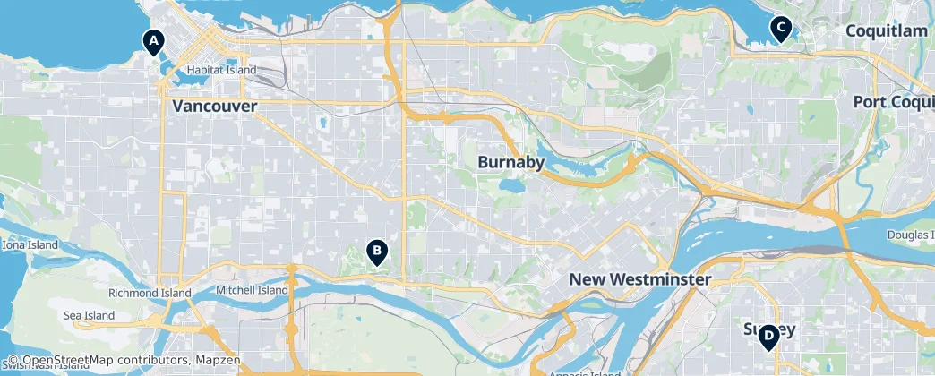 Map of Metro Vancouver