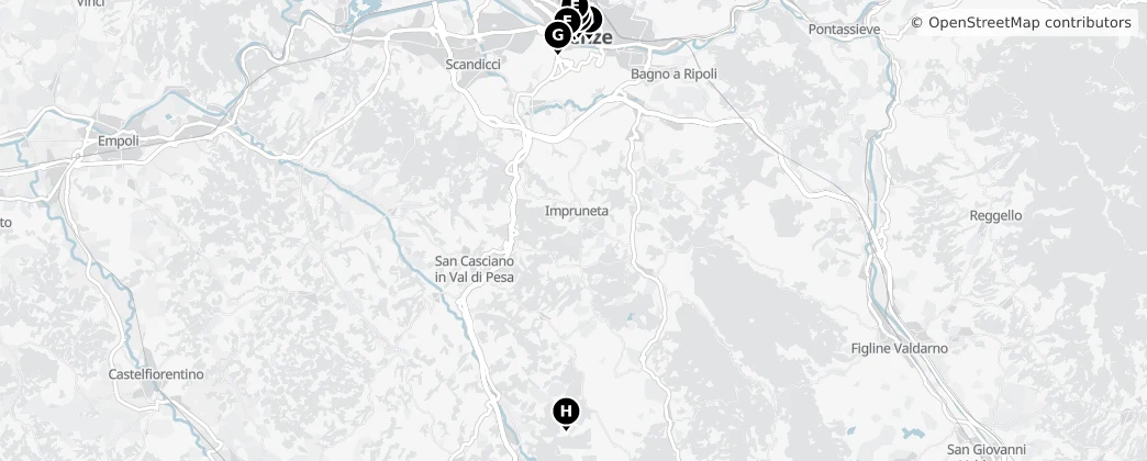 Map of Metropolitní město Florencie