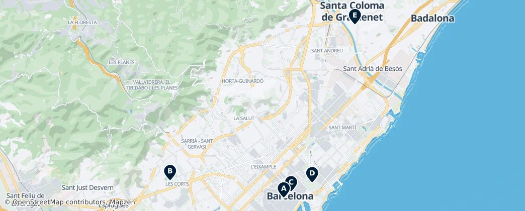 Map of Àmbit metropolità de Barcelona