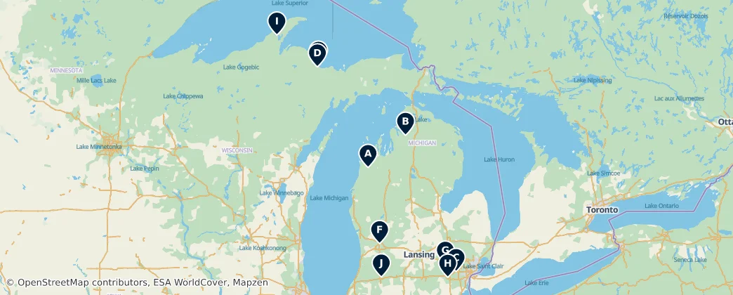 Map of Michigan