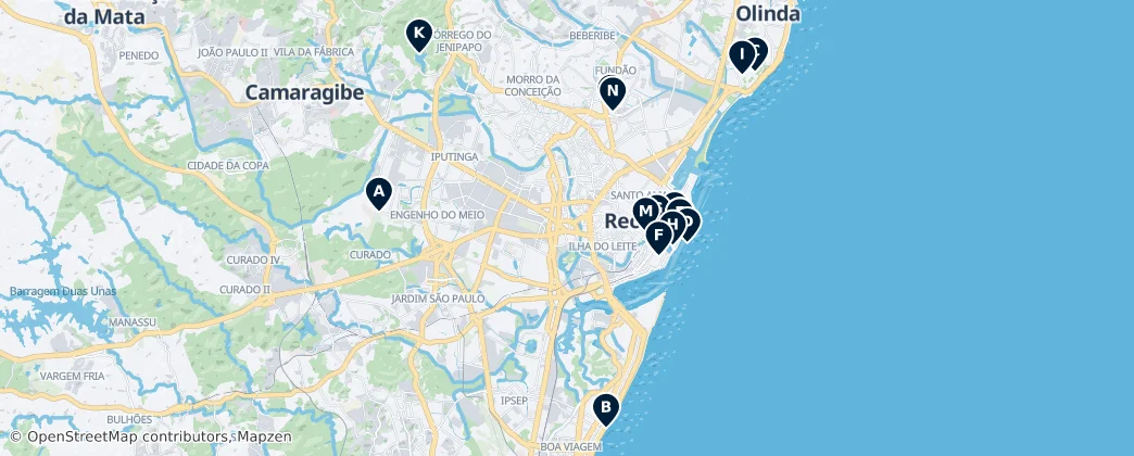 Map of Microrregião de Recife