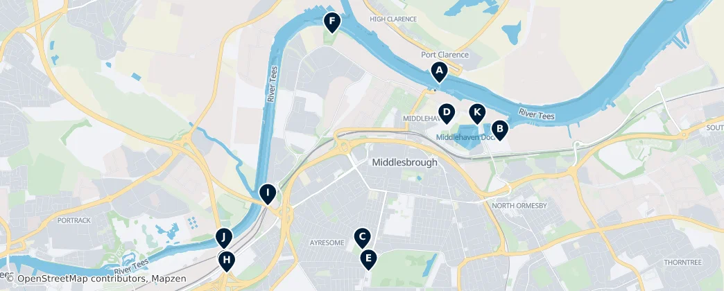 Map of Middlesbrough