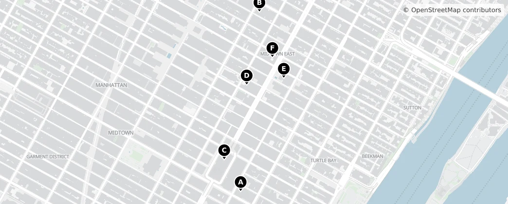 Map of Midtown East