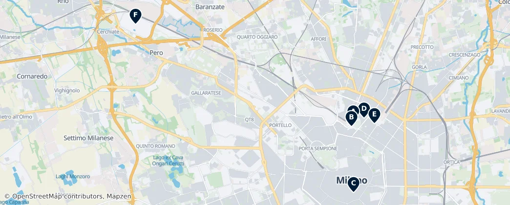 Map of Milán