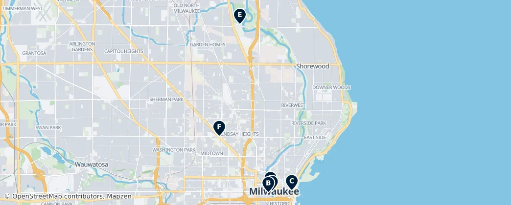 Map of Milwaukee County, Wisconsin