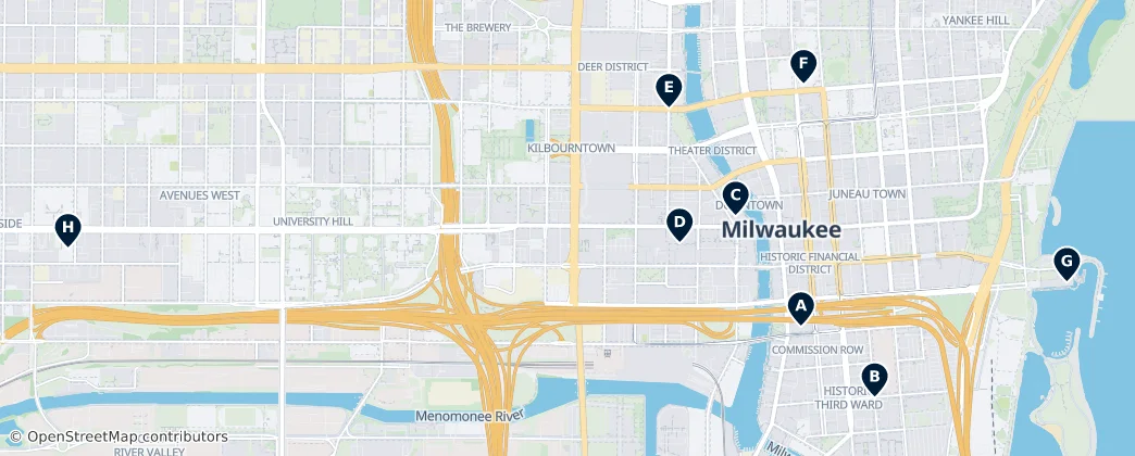 Map of Milwaukee