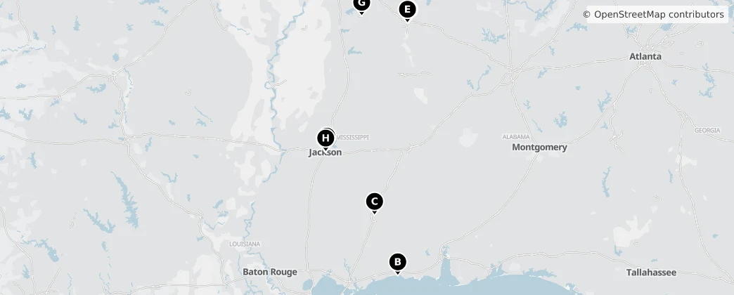 Map of Mississippi
