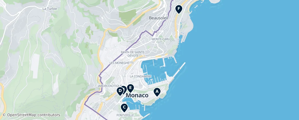 Map of Monako