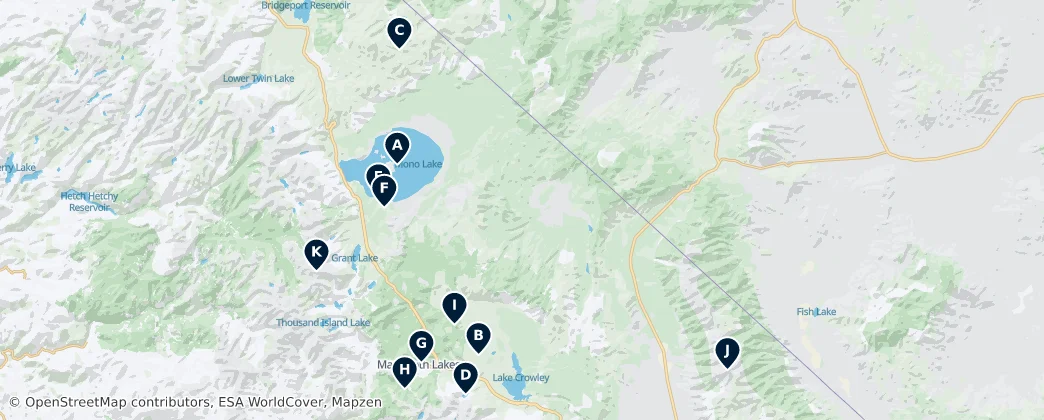 Map of Mono County