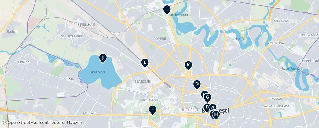 Map of Municipiul București