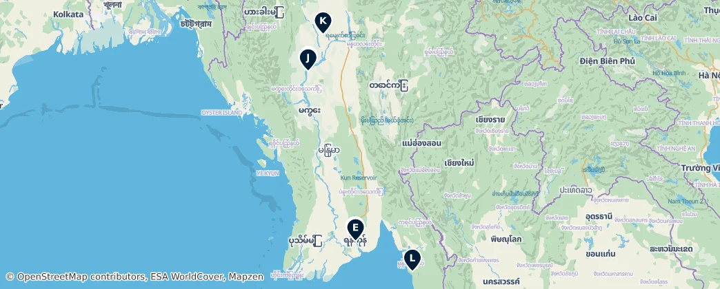 Map of Myanmar