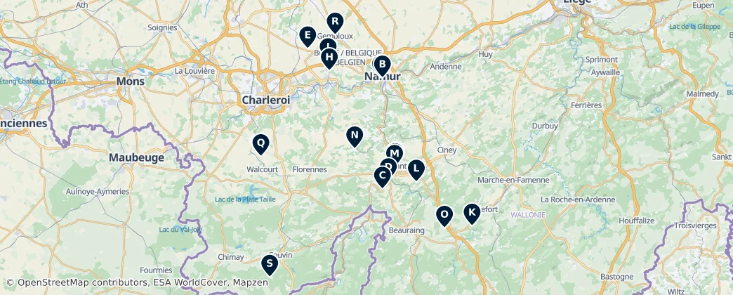 Map of Namur